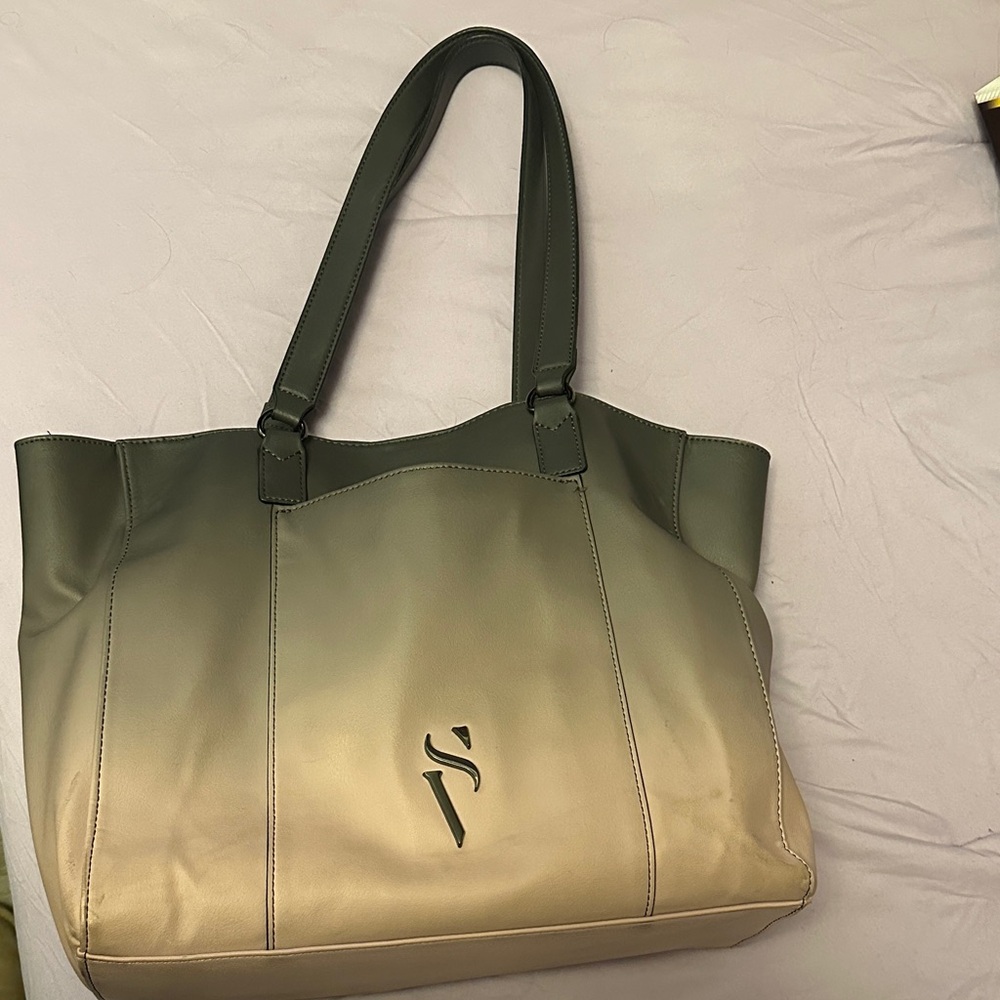 Simply Vera Vera Wang Grey and Pink Tote